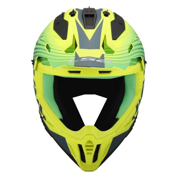 Kask crossowy LS2 MX708 Fast II Duck Matt H-V Green homologacja ECE 22.06