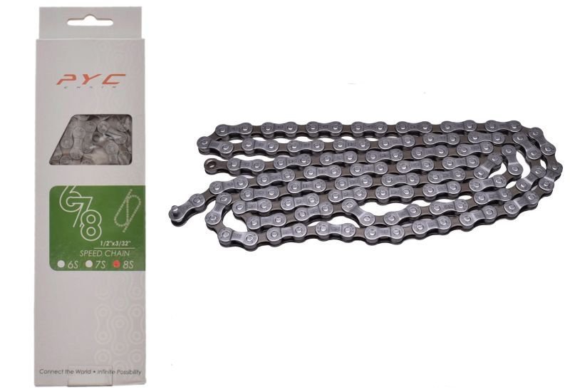 Łańcuch rowerowy 8 rz. Pyc p8004 1/2 x 3/32 116l