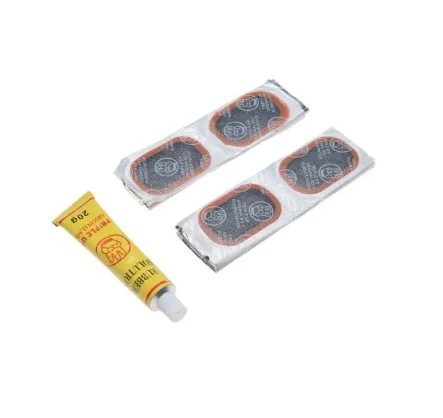 Zestaw naprawczy dętki łatki 24 sztuki 32x50mm + klej 20g