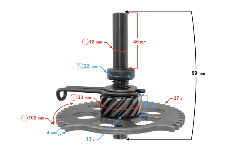 Bendix rozrusznika nożnego do skutera GY6 4T 125