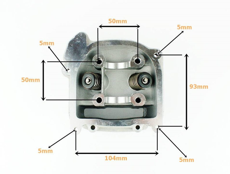 Głowica 4T GY6 80cc 47mm 139QMB duże zawory bez odpowietrzenia 