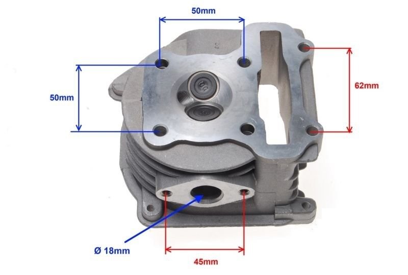 Głowica cylindra 50 cc 4t silnik jj1p39qm komplet