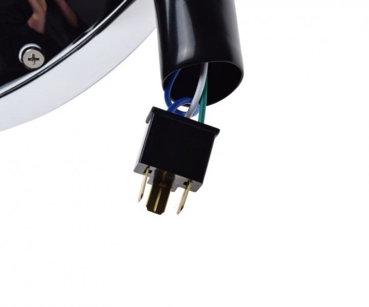 Lampa przód boczne mocowanie h4 chrom chopper
