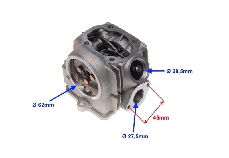 Głowica cylindra 139FMB 4t z zaworami duży 70ccm