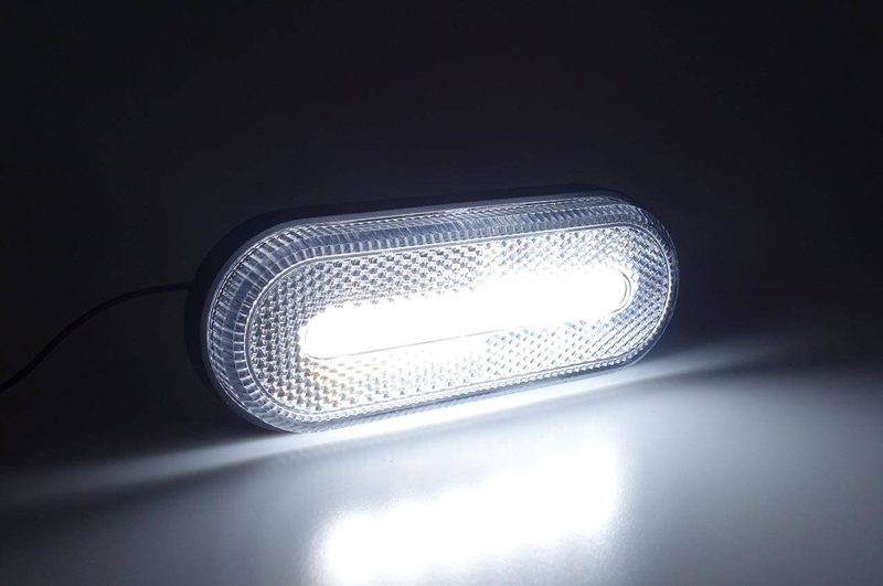 Lampa Obrysowa Obrysówka Biała 6Led 10-30V E9 IP67