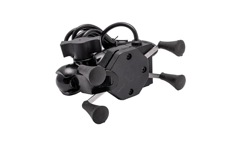 Uchwyt motocyklowy na telefon z USB, 2 mocowania kierownice lusterko