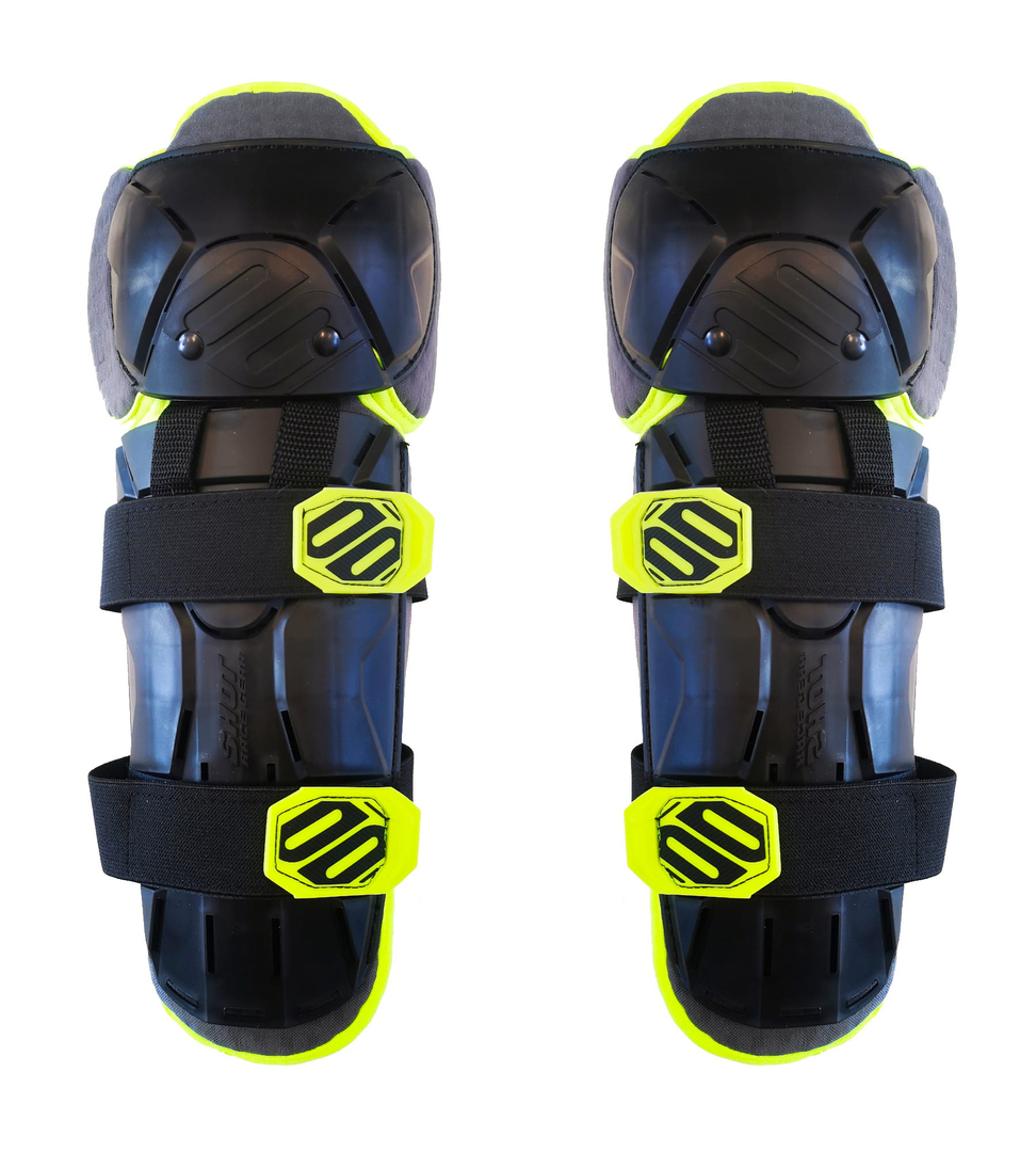 Shot Racing nakolanniki ochraniacze kolan Black Yellow
