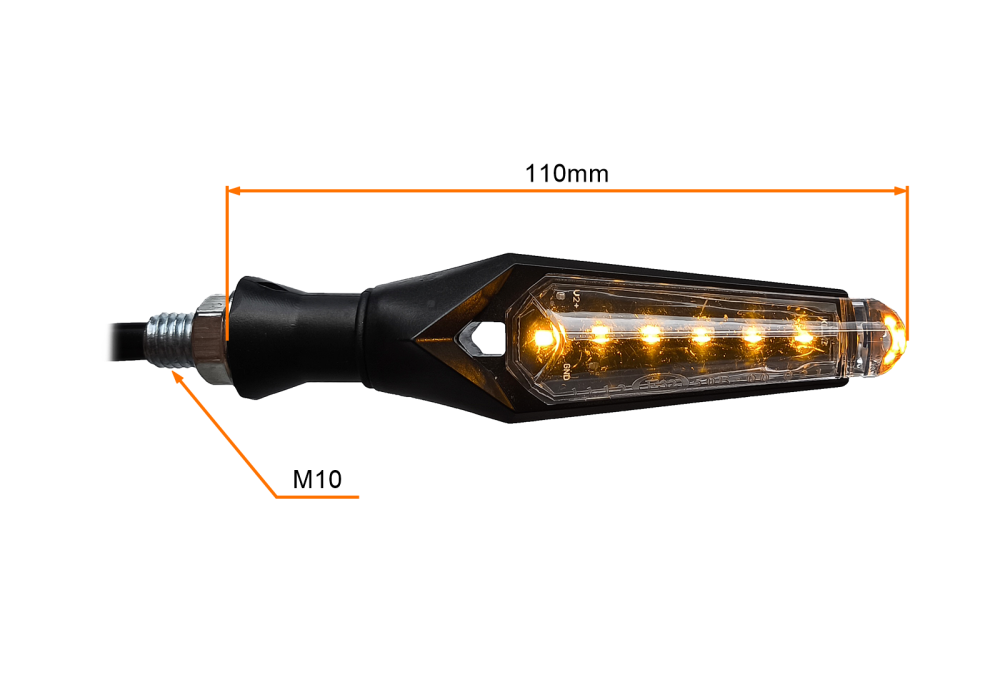 Kierunkowskazy Led M10 z przypominajką homologacja skuter motorower quad