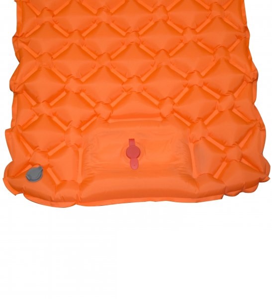 Materac turystyczny z pompką pomarańczowy