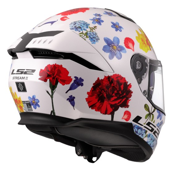 Kask integralny LS2 FF808 Stream II Flowers White homologacja ECE 22.06