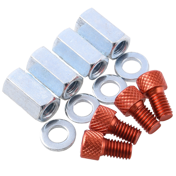 Nakrętki szpilki cylindra + zaślepki imbusowe pomarańczowe Simson Jawa 50 DPR