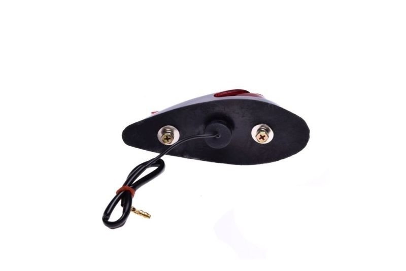 Lampa na błotnik czerwona metal chrom uniwersalna