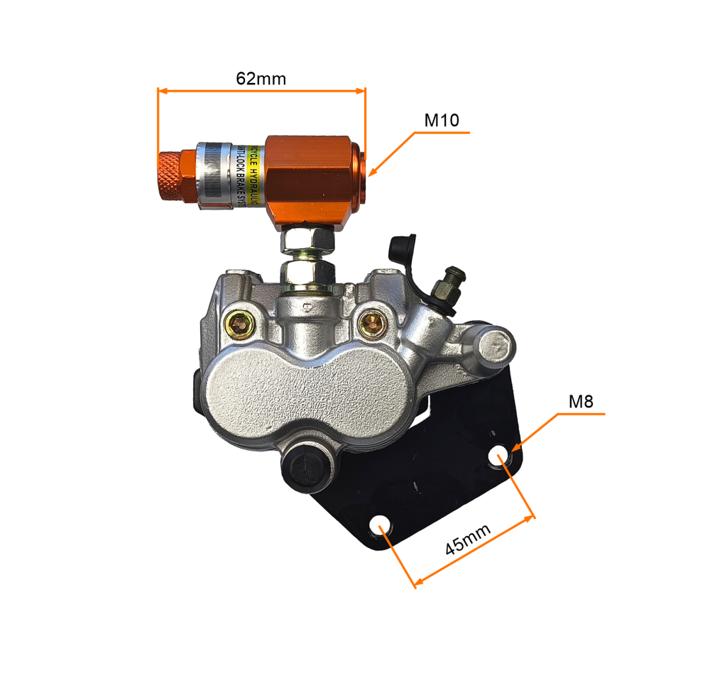 Zacisk hamulcowy przód z ABS z klockami hamulcowymi 4T GY6 125cc