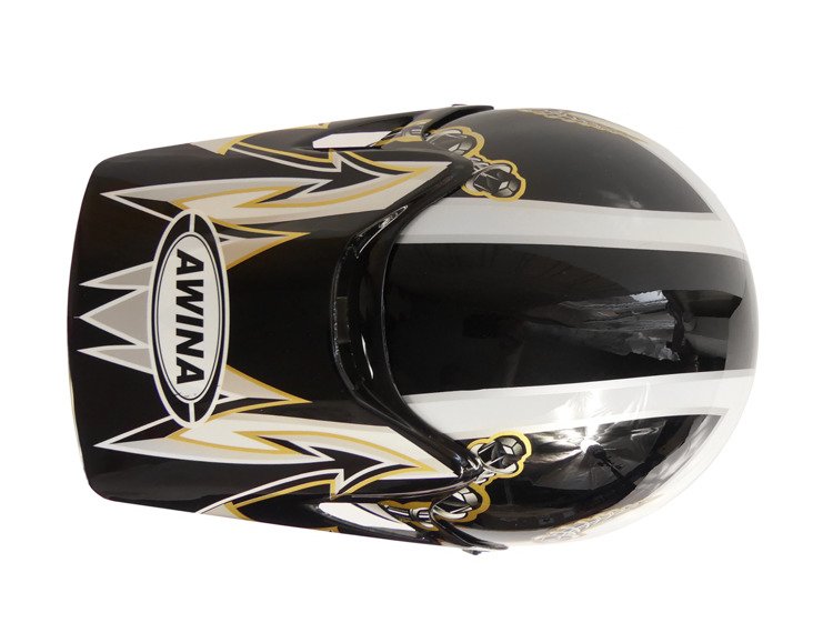 Kask awina czarno-siwy cross enduro atv