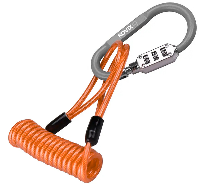 Zabezpieczenie karabińczyk z zamkiem szyfrowym przypominacz Kovix KHEL100S
