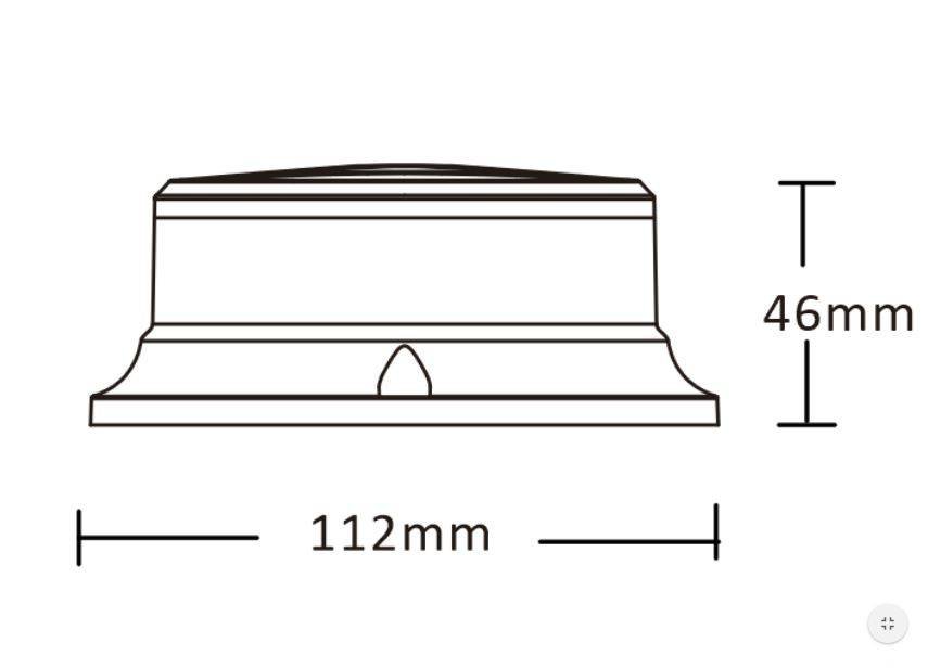 Lampa Błyskowa Kogut 18LED PICO Biała R65 Magnes