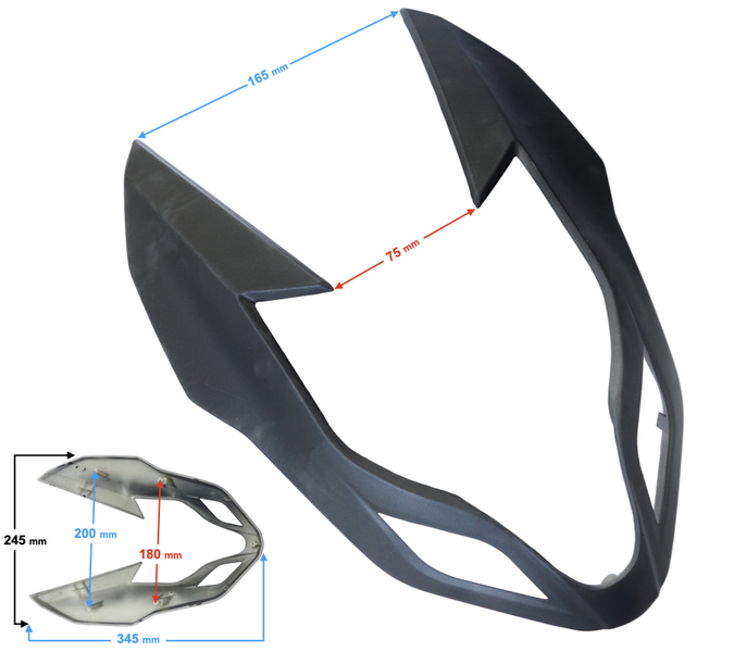 Obudowa dolna reflektora przedniego do motoroweru Barton FR 2