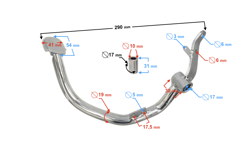 Dźwignia nożna hamulca tylnego Barton Fighter 2