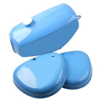 Zbiornik paliwa pokrywy boczne błękitne Simson S51 S60 S70 DPR Classic