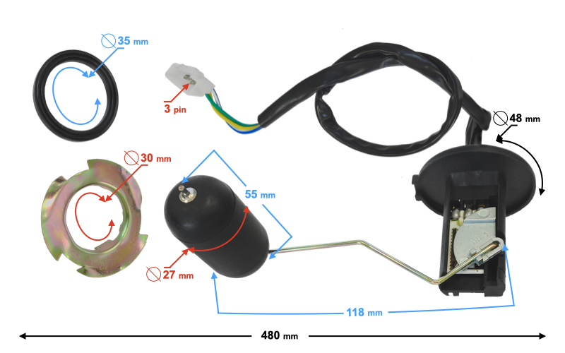 Czujnik poziomu paliwa Barton Scalpel