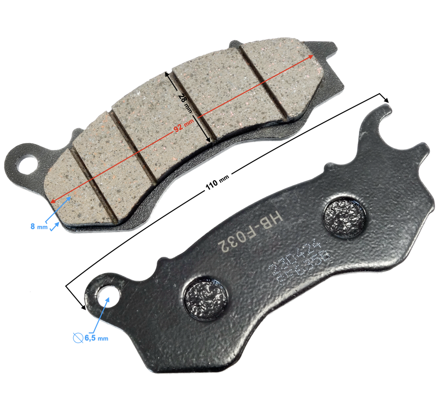 Klocki hamulcowe przód skuter Barton Coral 125