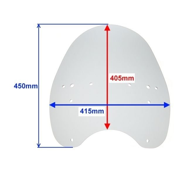 Szyba owiewka motocyklowa z blachami Harley Honda Kawasaki Suzuki Yamaha