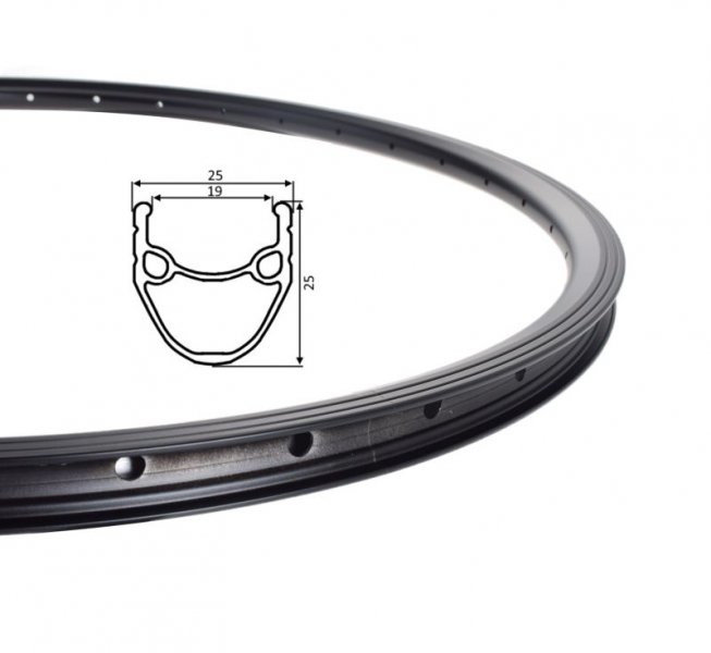 Obręcz koła 28 rowerowa 36 otworów alu stożek czarny