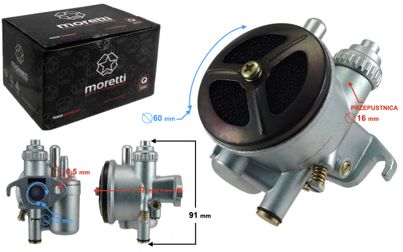 Gaźnik Romet Motorynka Pony Komar Ogar Polo 50ccm