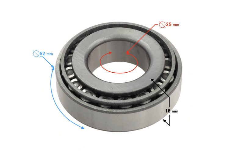 Łożysko stożkowe 30205 25x52x16