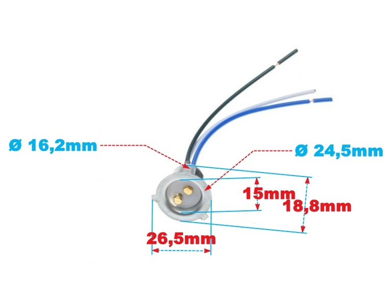 Oprawa oprawka żarówki lampy P15D ZIPP PRO