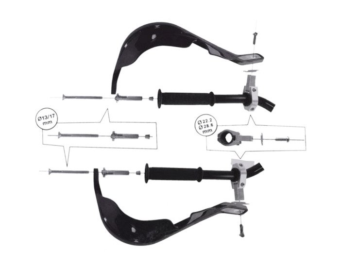 Osłona dłoni handbary leoshi enduro 13/17mm
