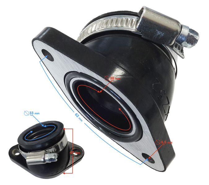 Króciec ssący gaźnika NIBBI Manifold Huayang T4 30mm