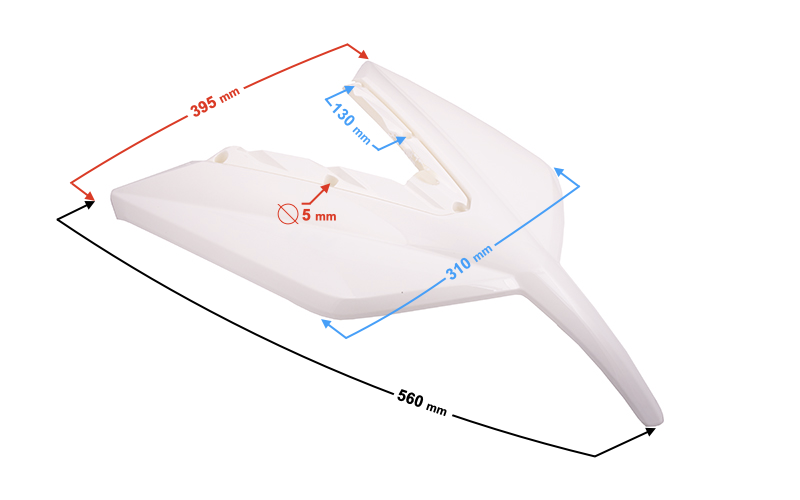 Dekor obudowy przedniej część dolna do skutera Barton E-Max biały