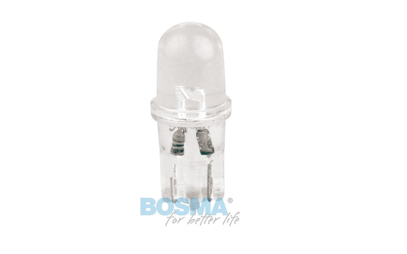 Żarówka Bosma 12V 1Led standard T10 czerwona blister 2 sztuki