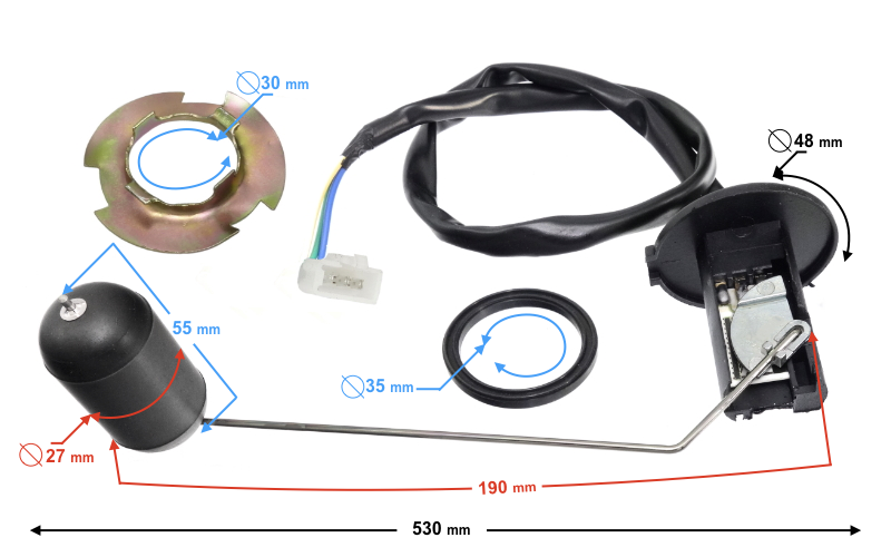 Czujnik poziomu paliwa do skutera Barton B-Max