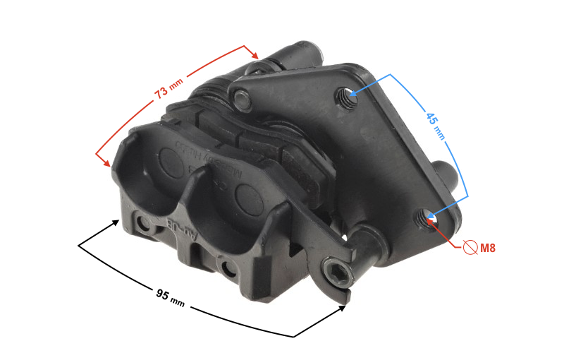 Zacisk hamulca tylnego na wtrysk skuter Barton B-Max 125