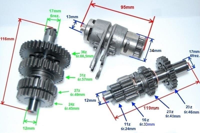 Skrzynia biegów komplet silnik 4t 139fmb