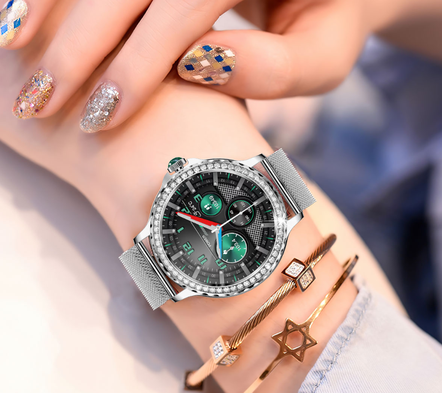 Smartwatch zegarek Rubicon damski RNCF19 tryby sportowe SMS kroki alarm gry