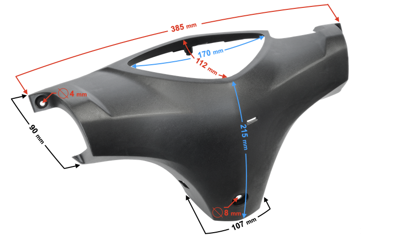 Obudowa licznika czarna Barton Scalpel