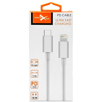 Kabel Spider USB typ-C - iPhone Lightning 1m Biały