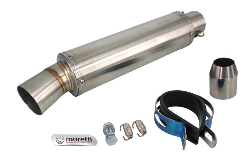 Tłumik wydech tuningowy uniwersalny srebrny