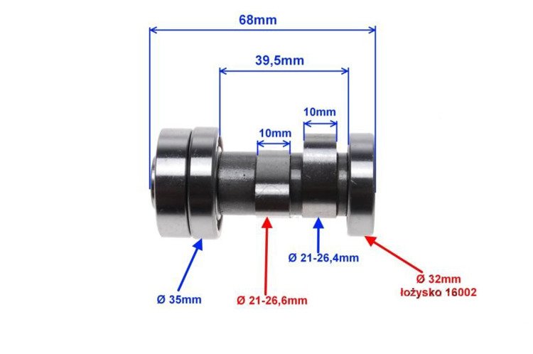 Wałek rozrządu 139fmb 4t junak 901 902 zipp pro gt