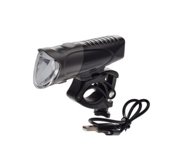 Lampa rowerowa przód led 200 lm mocna kabel usb