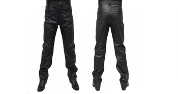 Spodnie motocyklowe skórzane proste