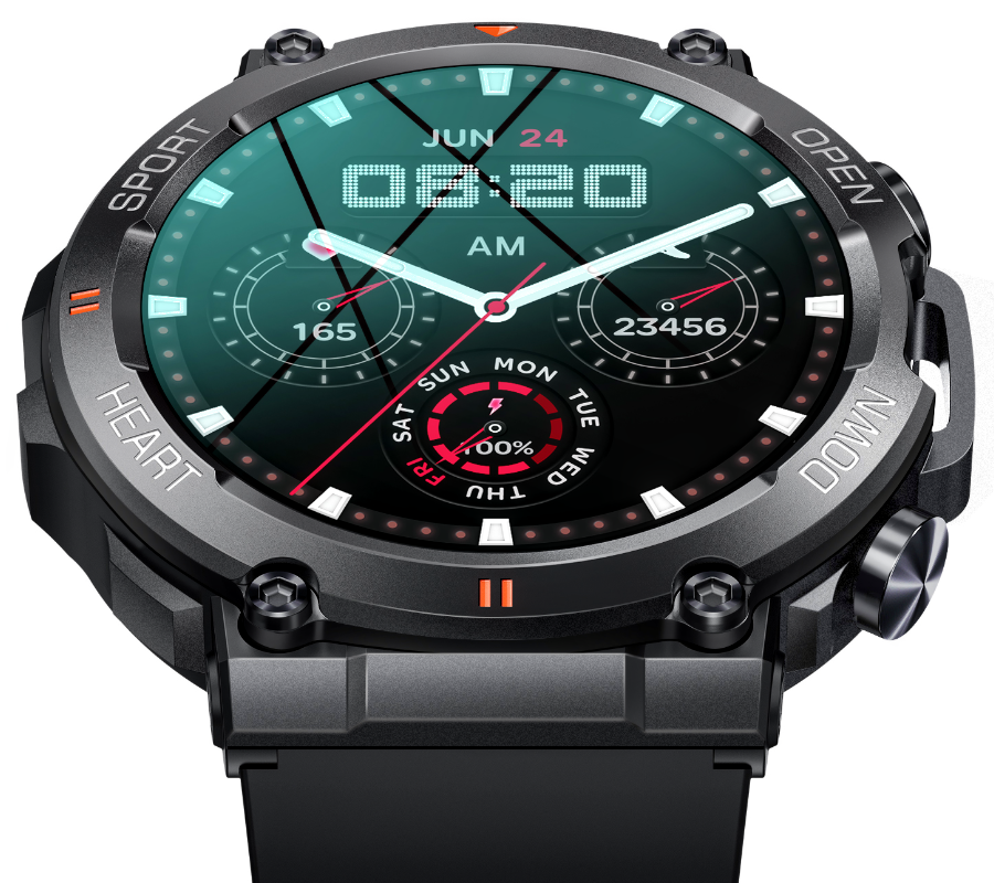 Smartwatch zegarek Rubicon RNCE95 czarny Bluetooth