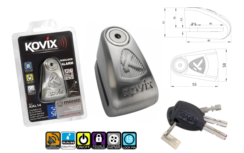 Blokada Tarczy KOVIX KAL14 Przypominacz Pokrowiec