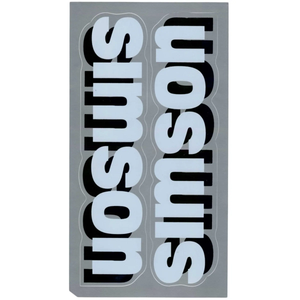 Naklejki zbiornika Simson biało / czarno / srebrne 2 sztuki Węgry