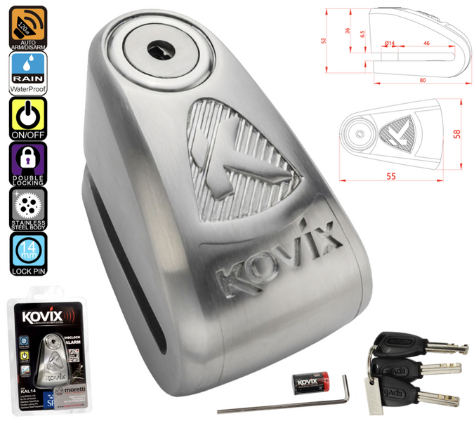 Blokada tarczy hamulcowej z alarmem KOVIX KAL14