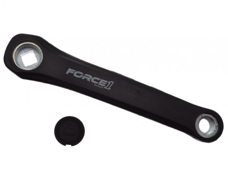 Korba lewa atb stalowa czarna rowery MTB 170mm