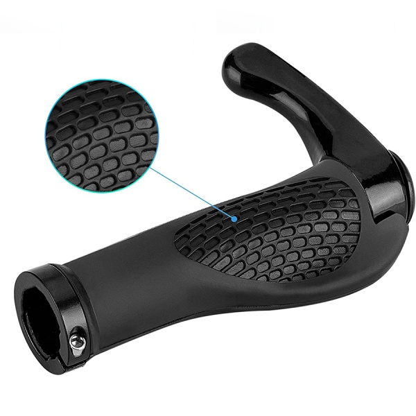 ROXAR Manetki rowerowe gripy z rogami czarne MTB Enduro Cross Miejski